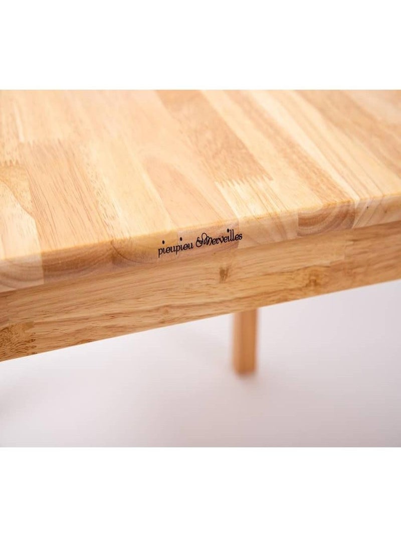 Ensemble Table et Chaises Enfant en bois  Bois naturel Marron - Kiabi