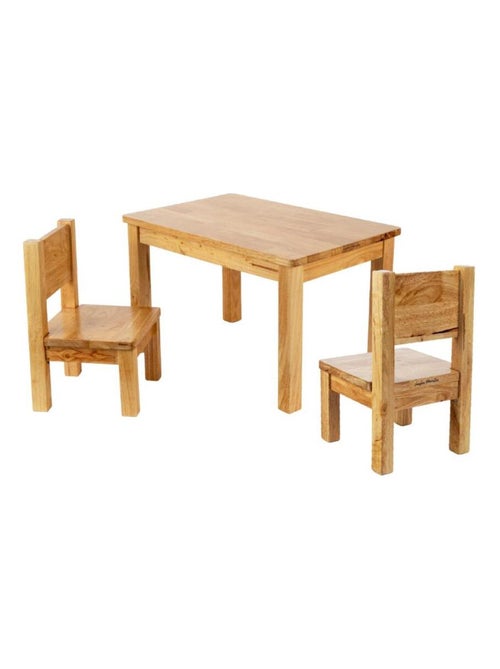 Ensemble Table et Chaises Enfant Montessori Bois naturel - Kiabi
