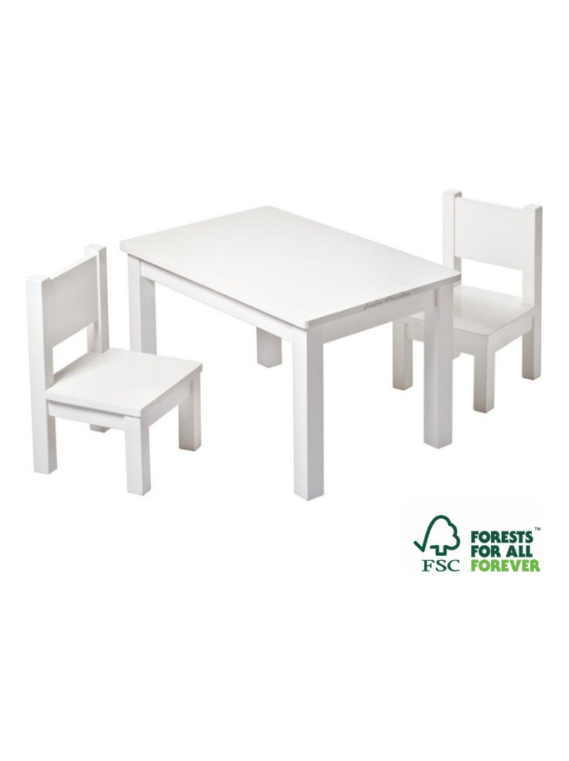 Ensemble Table et Chaises Enfant Montessori   Made in Italy Blanc - Kiabi