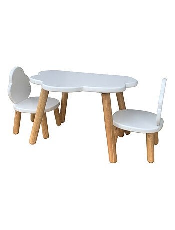 Ensemble Table et Chaises Enfant Nuage Blanc
