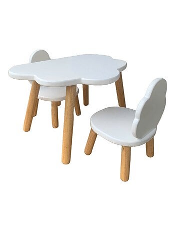 Ensemble Table et Chaises Enfant Nuage Blanc