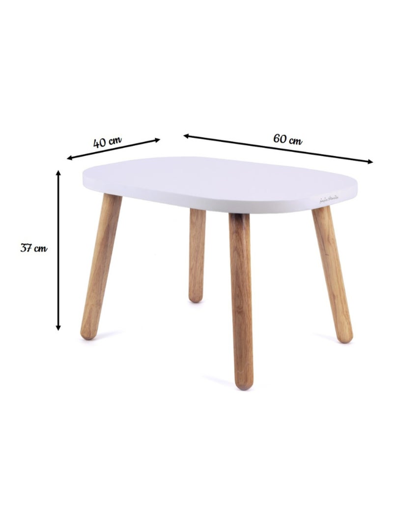 Ensemble Table et Chaises Enfant Ovaline Blanc Blanc - Kiabi