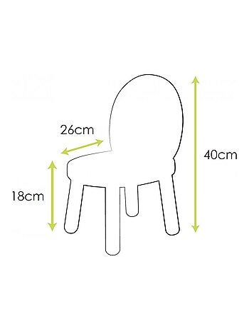 Ensemble Table et Chaises Enfant Ovaline Bois