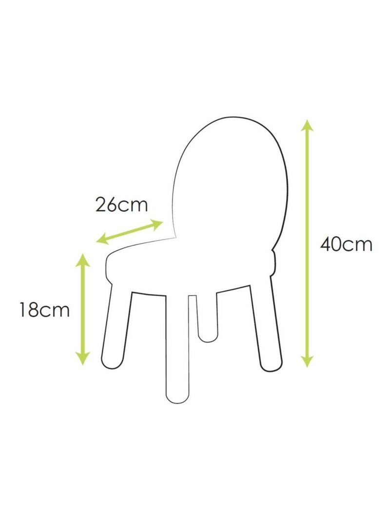 Ensemble Table et Chaises Enfant Ovaline Gris - Kiabi
