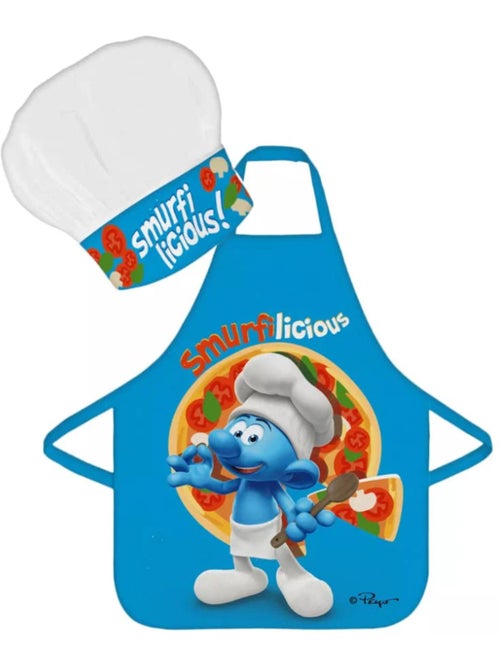 Ensemble tablier + chapeau de chef Les Schtroumpfs - 2 pièces - Kiabi Ensemble tablier + chapeau de chef Les Schtroumpfs - 2 pièces - Kiabi