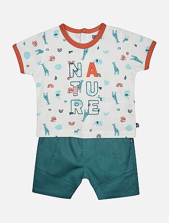 ENSEMBLE TEE SHIRT BERMUDA GEDEON MAILLE BEBE