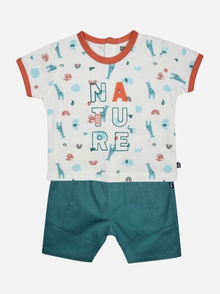 ENSEMBLE TEE SHIRT BERMUDA GEDEON MAILLE BEBE