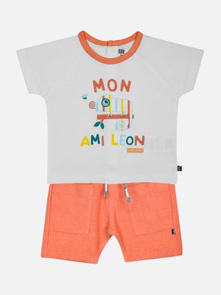 ENSEMBLE TEE SHIRT BERMUDA GREG MAILLE BEBE