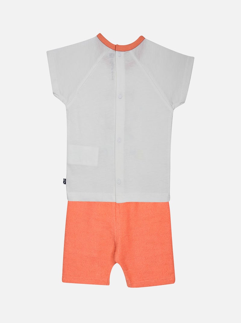 ENSEMBLE TEE SHIRT BERMUDA GREG MAILLE BEBE Blanc - Kiabi