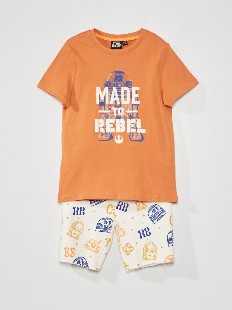 Ensemble tee-shirt + bermuda 'Star Wars' Marron/beige - Kiabi