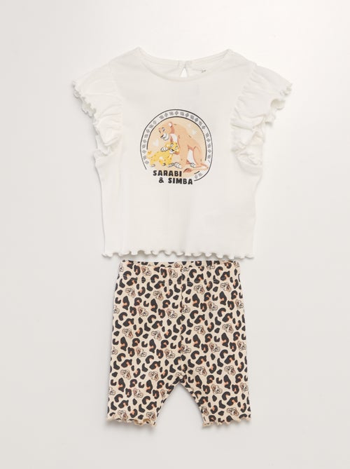 Ensemble tee-shirt + cycliste 'Le Roi Lion' - Kiabi