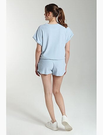 Ensemble Tee Shirt Et Short Molleton Femme Dilly Bis | Gerard Pasquier Avec Col Rond | Gerard Pasq