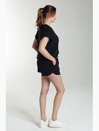 Ensemble Tee Shirt Et Short Molleton Femme Dilly Bis | Gerard Pasquier Avec Col Rond | Gerard Pasqu