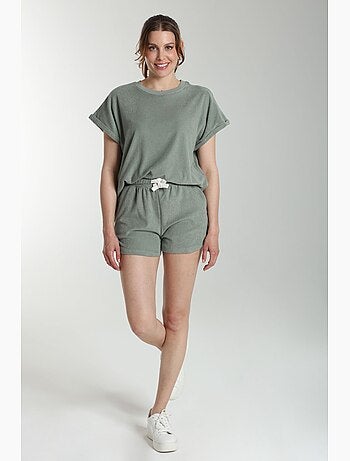 Ensemble Tee Shirt Et Short Molleton Femme Dilly Bis | Gerard Pasquier Avec Col Rond | Gerard Pasqu