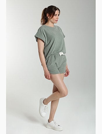 Ensemble Tee Shirt Et Short Molleton Femme Dilly Bis | Gerard Pasquier Avec Col Rond | Gerard Pasqu