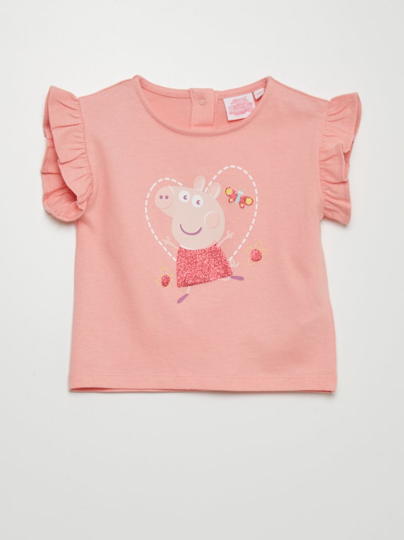 Ensemble tee-shirt + legging 'Peppa Pig' Rose - Kiabi