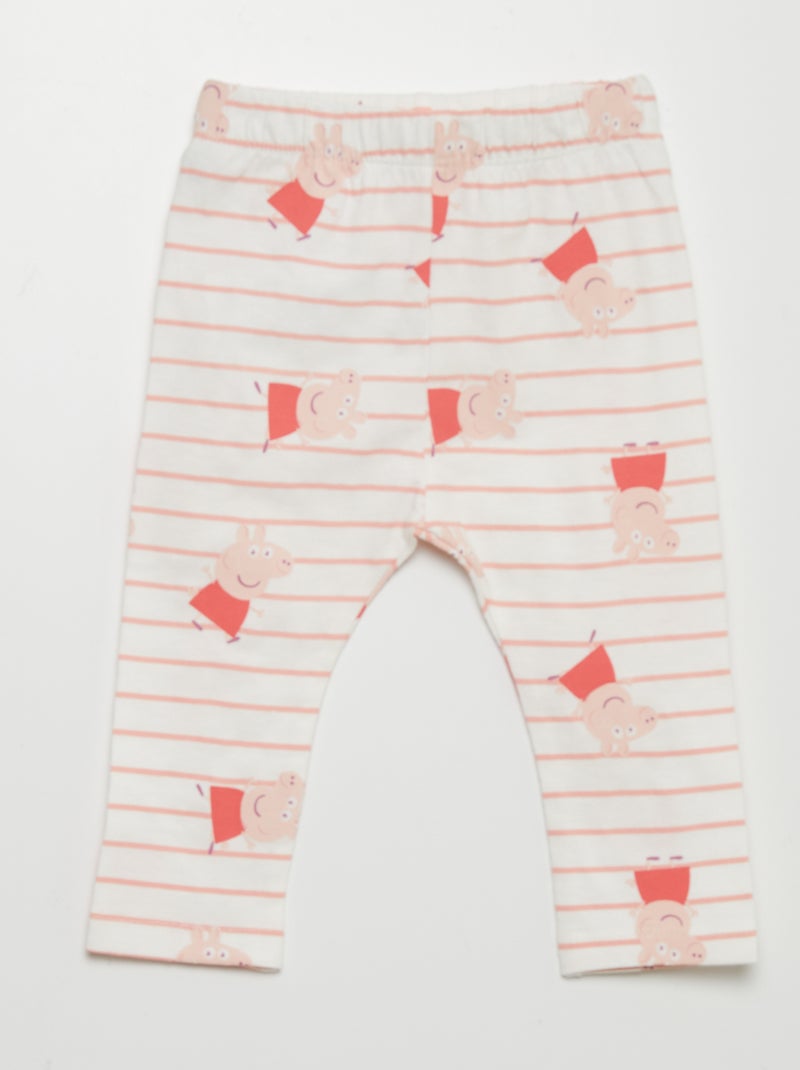 Ensemble tee-shirt + legging 'Peppa Pig' Rose - Kiabi