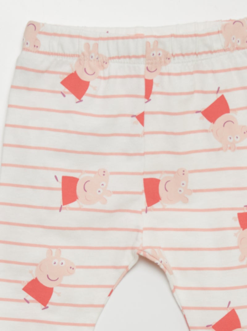 Ensemble tee-shirt + legging 'Peppa Pig' Rose - Kiabi