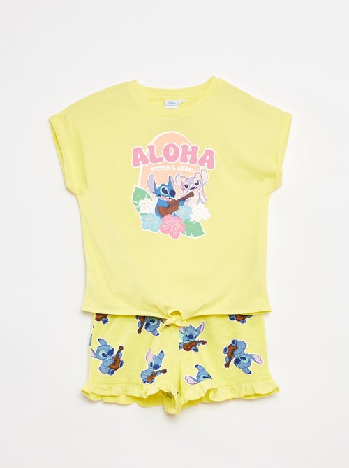 Ensemble tee-shirt long + short 'Stitch' - Kiabi