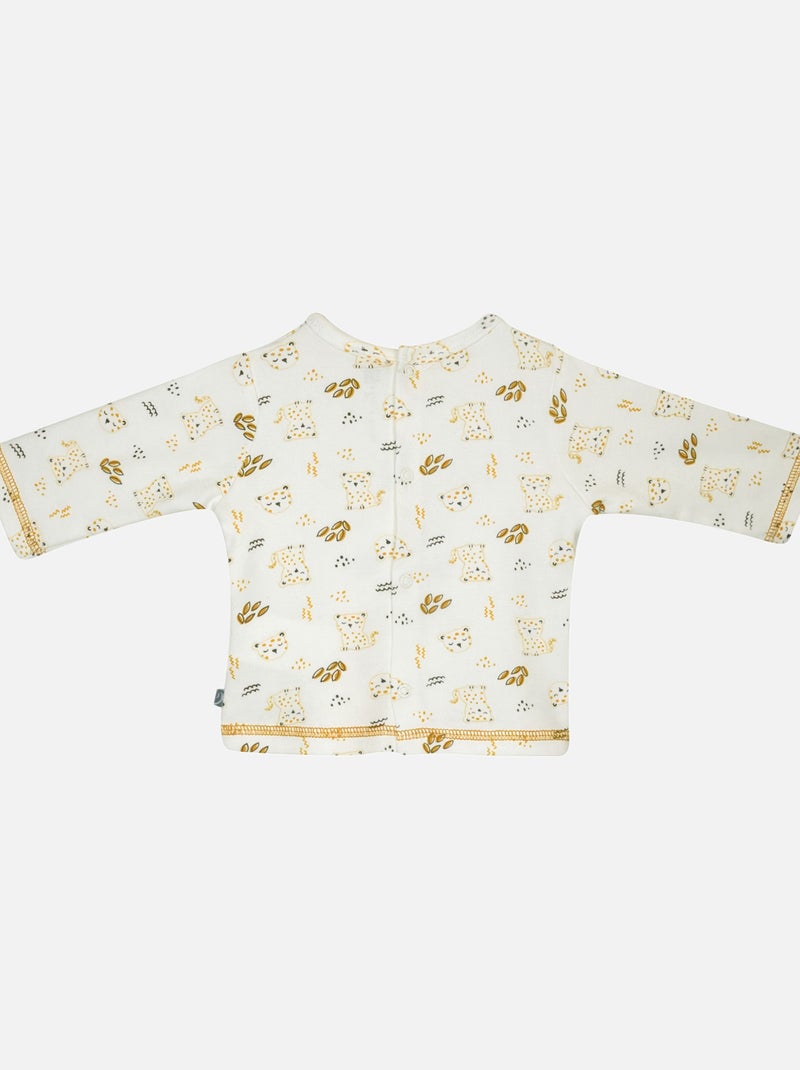 ENSEMBLE TEE SHIRT PANTALON BAVOIR GIBSON MAILLE MANCHES LONGUES NAISSANCE Beige - Kiabi