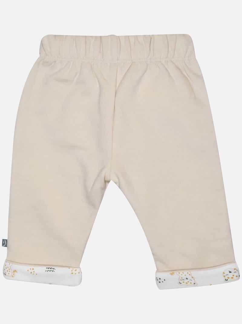 ENSEMBLE TEE SHIRT PANTALON BAVOIR GIBSON MAILLE MANCHES LONGUES NAISSANCE Beige - Kiabi