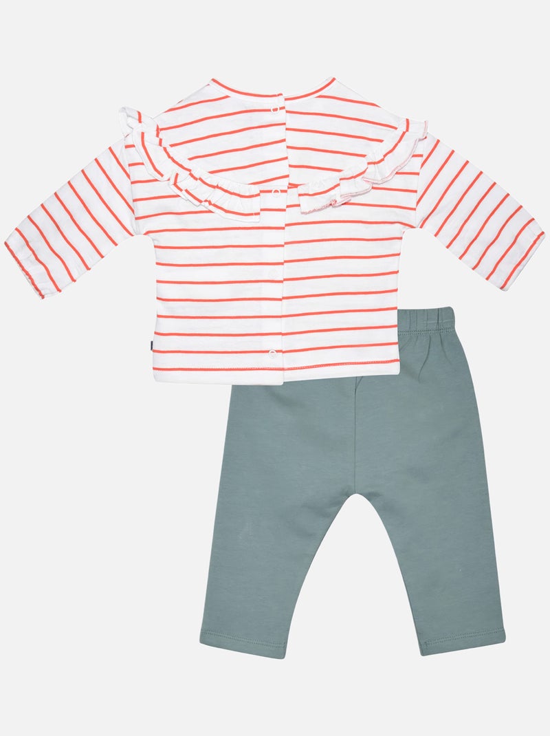 ENSEMBLE TEE SHIRT PANTALON GERMANDREE MAILLE BEBE Vert - Kiabi