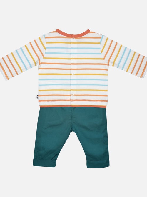 ENSEMBLE TEE SHIRT PANTALON GONTRAN MANCHES LONGUES NAISSANCE - Kiabi