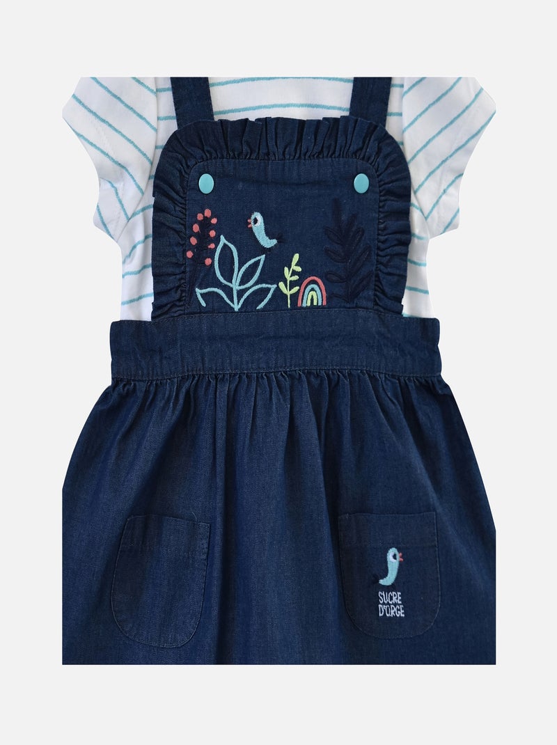 ENSEMBLE TEE SHIRT ROBE ESTRELLA EN JEAN Bleu - Kiabi