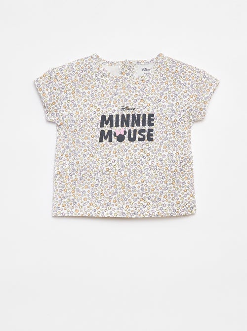 Ensemble tee-shirt + salopette en denim 'Minnie' - Kiabi