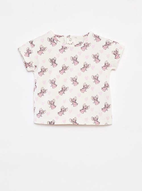 Ensemble tee-shirt + salopette en denim 'Stitch' - Kiabi