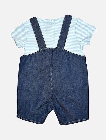 ENSEMBLE TEE SHIRT SALOPETTE GUIDO JEAN COURT NAISSANCE