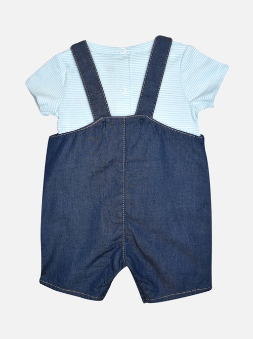 ENSEMBLE TEE SHIRT SALOPETTE GUIDO JEAN COURT NAISSANCE - Kiabi