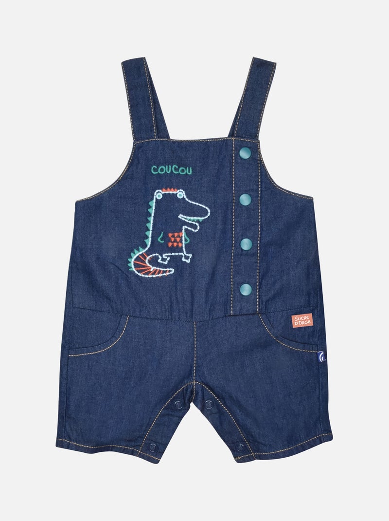 ENSEMBLE TEE SHIRT SALOPETTE GUIDO JEAN COURT NAISSANCE Bleu - Kiabi