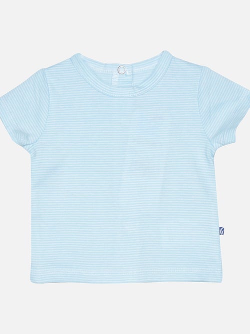 ENSEMBLE TEE SHIRT SALOPETTE GUIDO JEAN COURT NAISSANCE - Kiabi