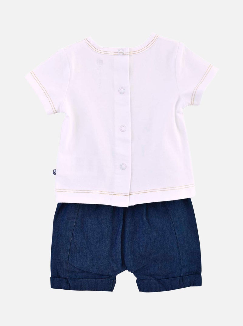 ENSEMBLE TEE SHIRT SHORT COLIN Bleu - Kiabi