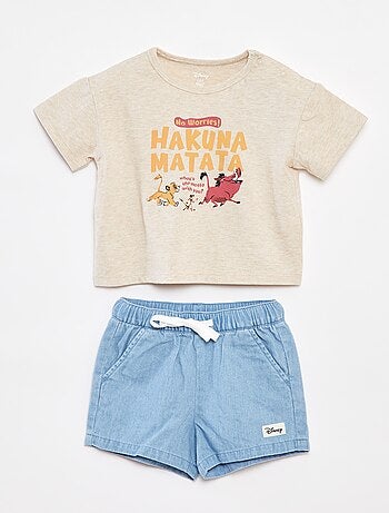Ensemble tee-shirt + short 'Le Roi Lion'