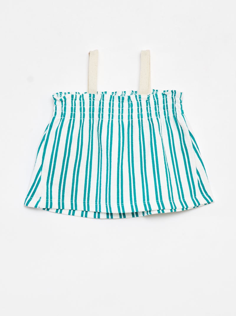 Ensemble top à bretelles + short rayés - 2 pièces VERT - Kiabi