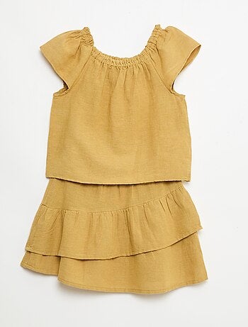 Ensemble top et jupe canvas