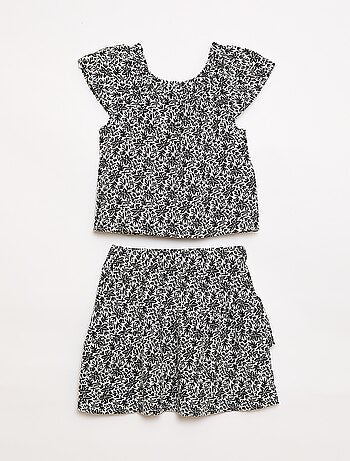 Ensemble top et jupe canvas