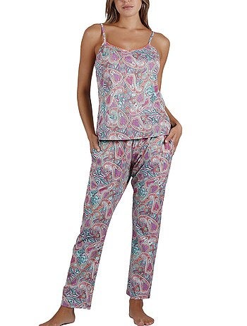 Ensemble top et pantalon de plage Cachemire