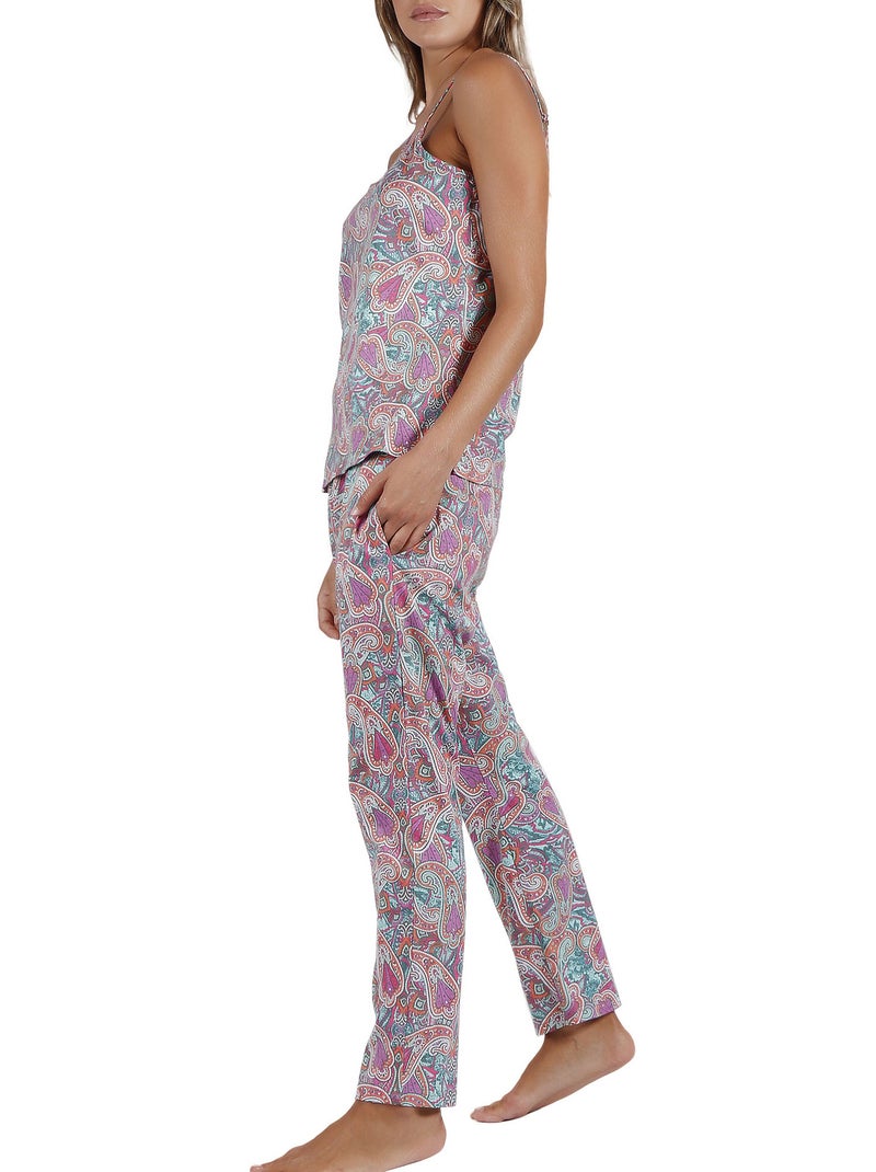 Ensemble top et pantalon de plage Cachemire Multicolore - Kiabi