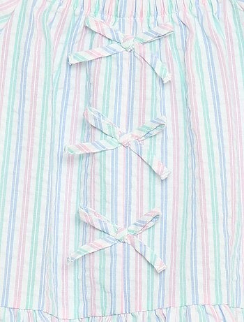 Ensemble top + pantalon avec détails en coton