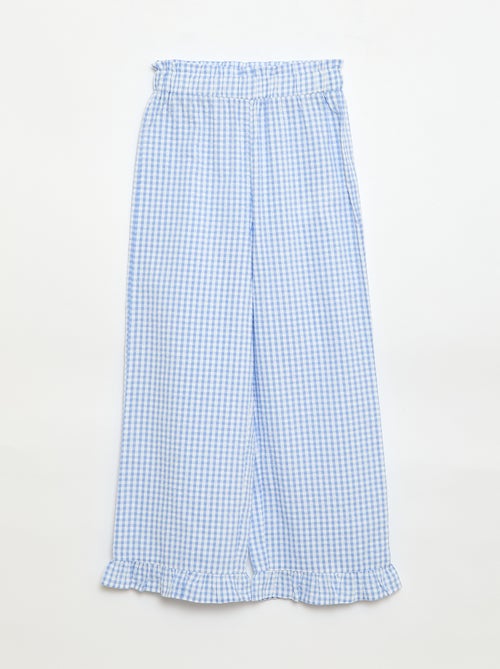 Ensemble top + pantalon avec détails en coton - Kiabi