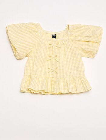 Ensemble top + pantalon avec détails en coton