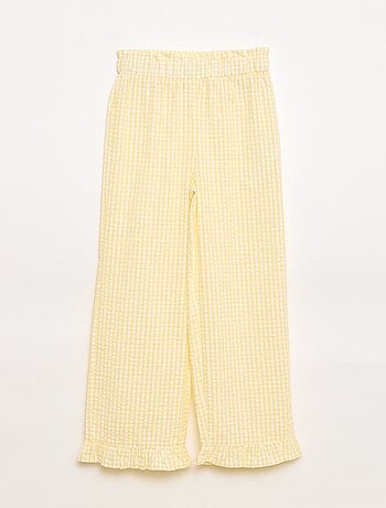 Ensemble top + pantalon avec détails en coton