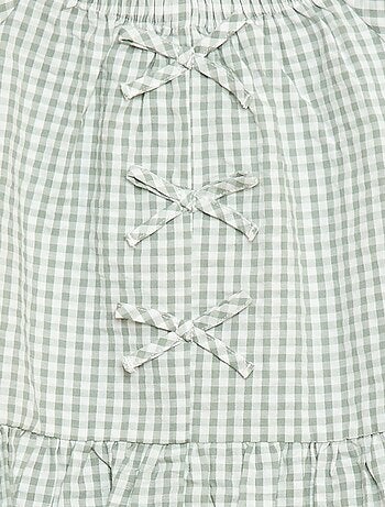 Ensemble top + pantalon avec détails en coton