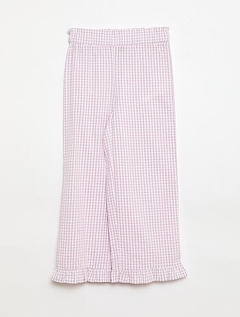 Ensemble top + pantalon avec détails en coton