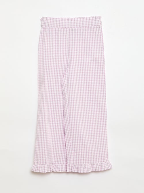 Ensemble top + pantalon avec détails en coton - Kiabi