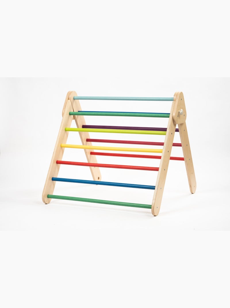 Ensemble Triangle Pikler combiné Mur suédois et Rampe d'escalade Leg&Go Multicolore - Kiabi