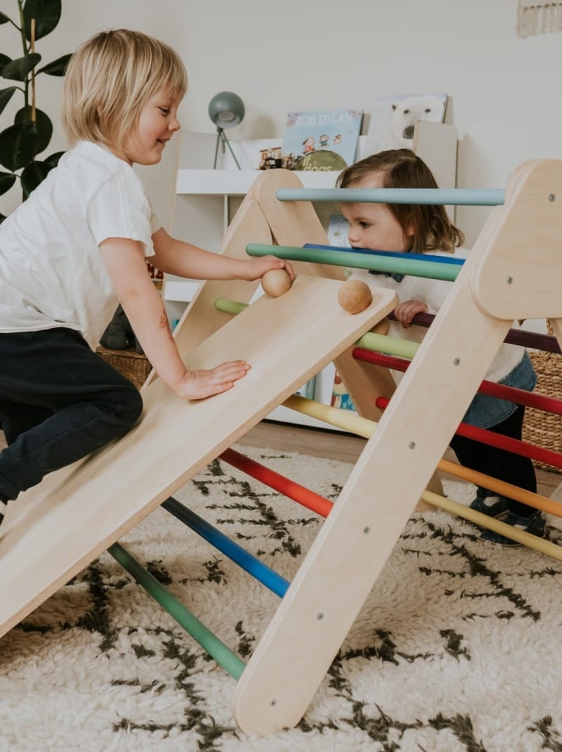 Ensemble Triangle Pikler et Rampe Multicolore - Kiabi